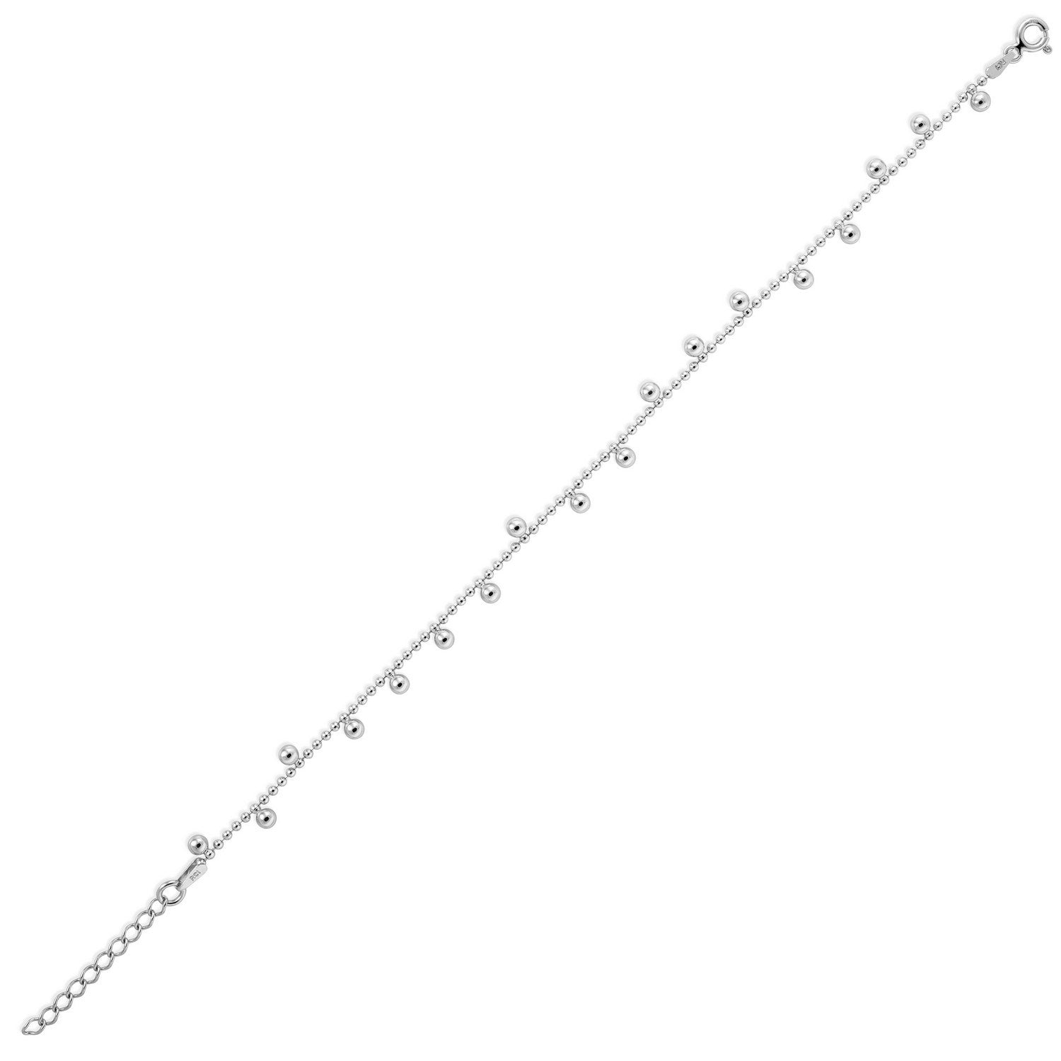 Sterling Silver Drop Bead Bracelet