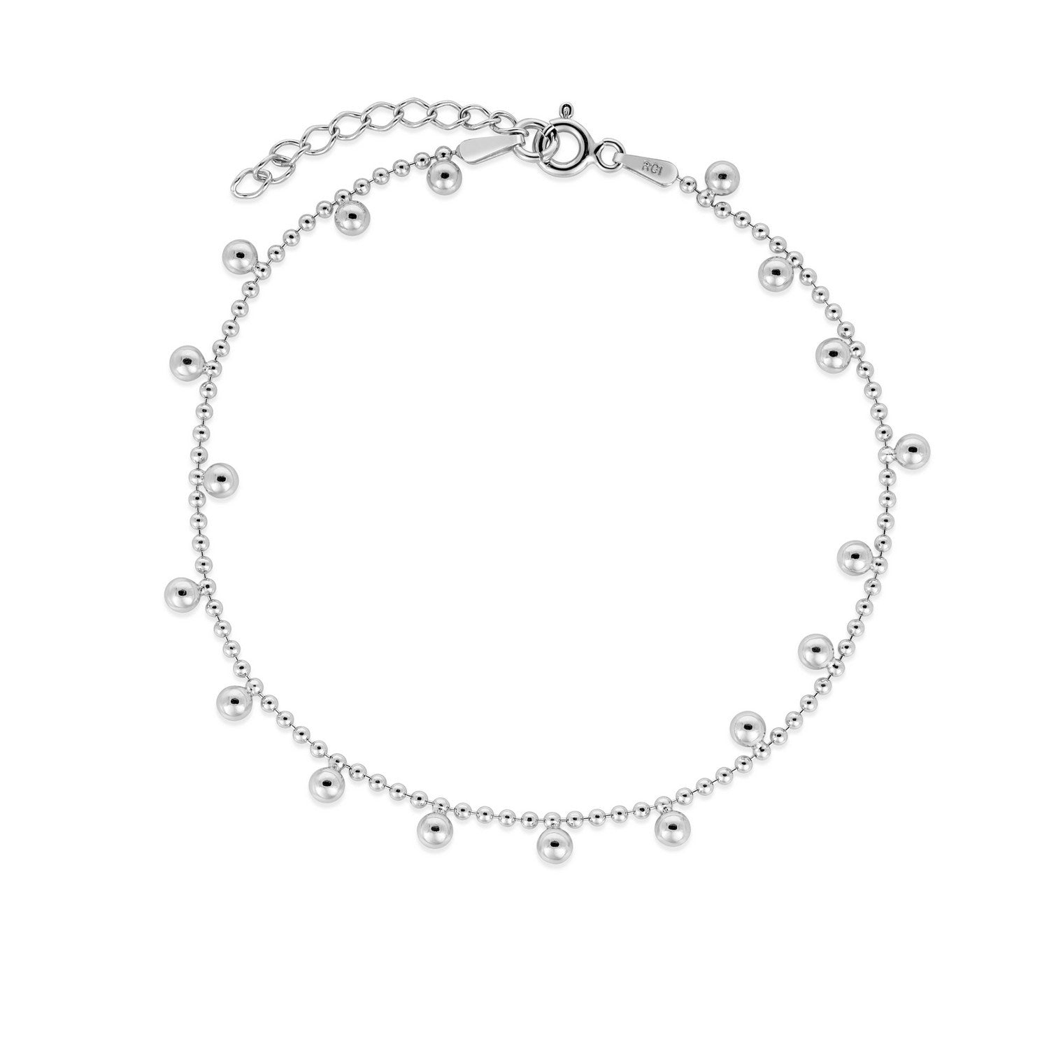 Sterling Silver Drop Bead Bracelet