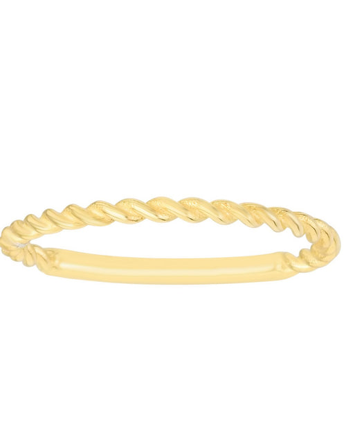 Load image into Gallery viewer, 14K Yellow Gold Twisted Stackable Ring
