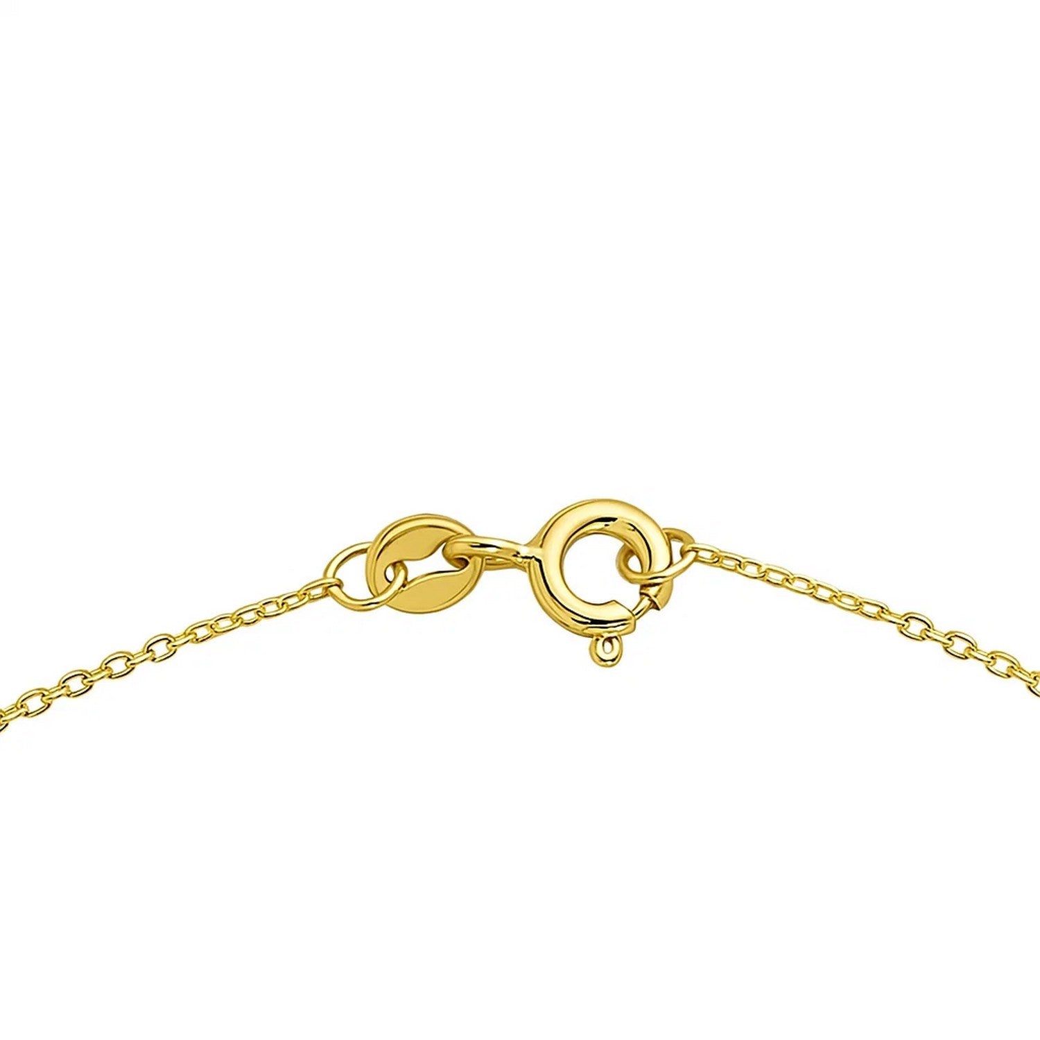 14K Yellow Gold Emerald-Cut Peridot Necklace 18 Inch