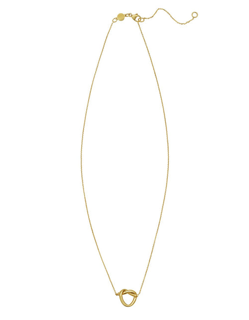 Load image into Gallery viewer, 14K Yellow Gold Love Knot Necklace 18 Inch + 2 Inch Extender
