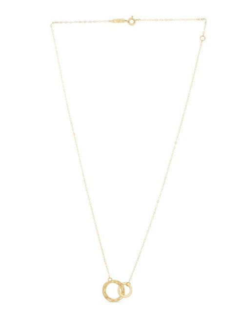 Load image into Gallery viewer, 14K Yellow Gold Interlocking Double Circle Necklace
