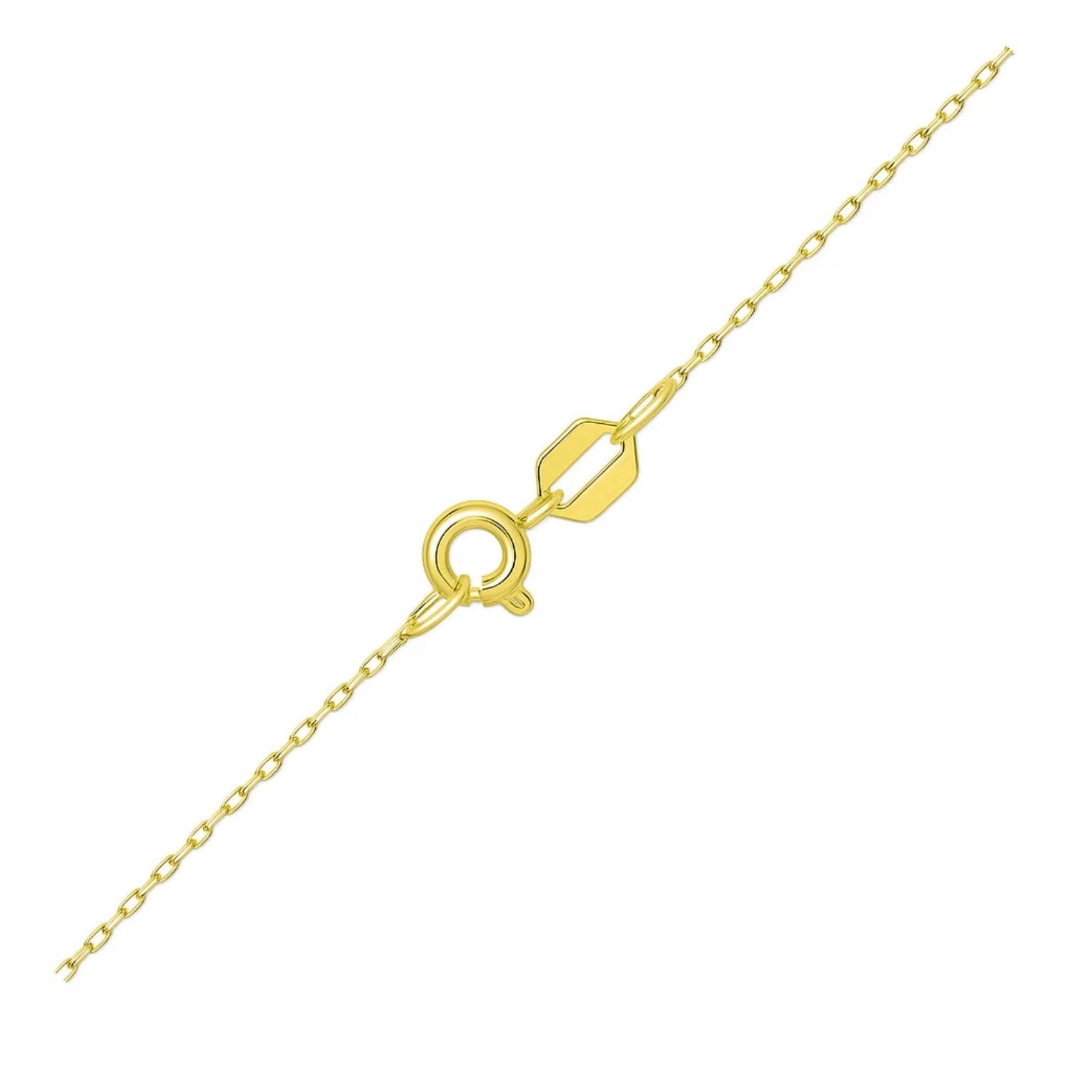 14K Yellow Gold Four Leaf Clover Necklace – 18 Inch