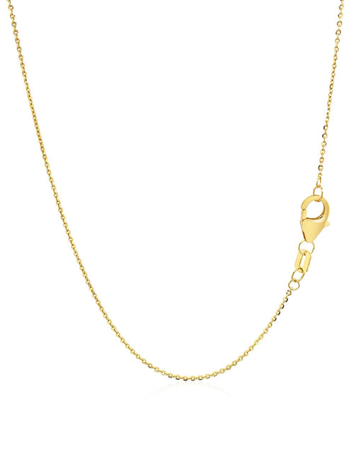 Load image into Gallery viewer, 14k Yellow Gold Chain Necklace with Sliding Puffed Heart Charm
