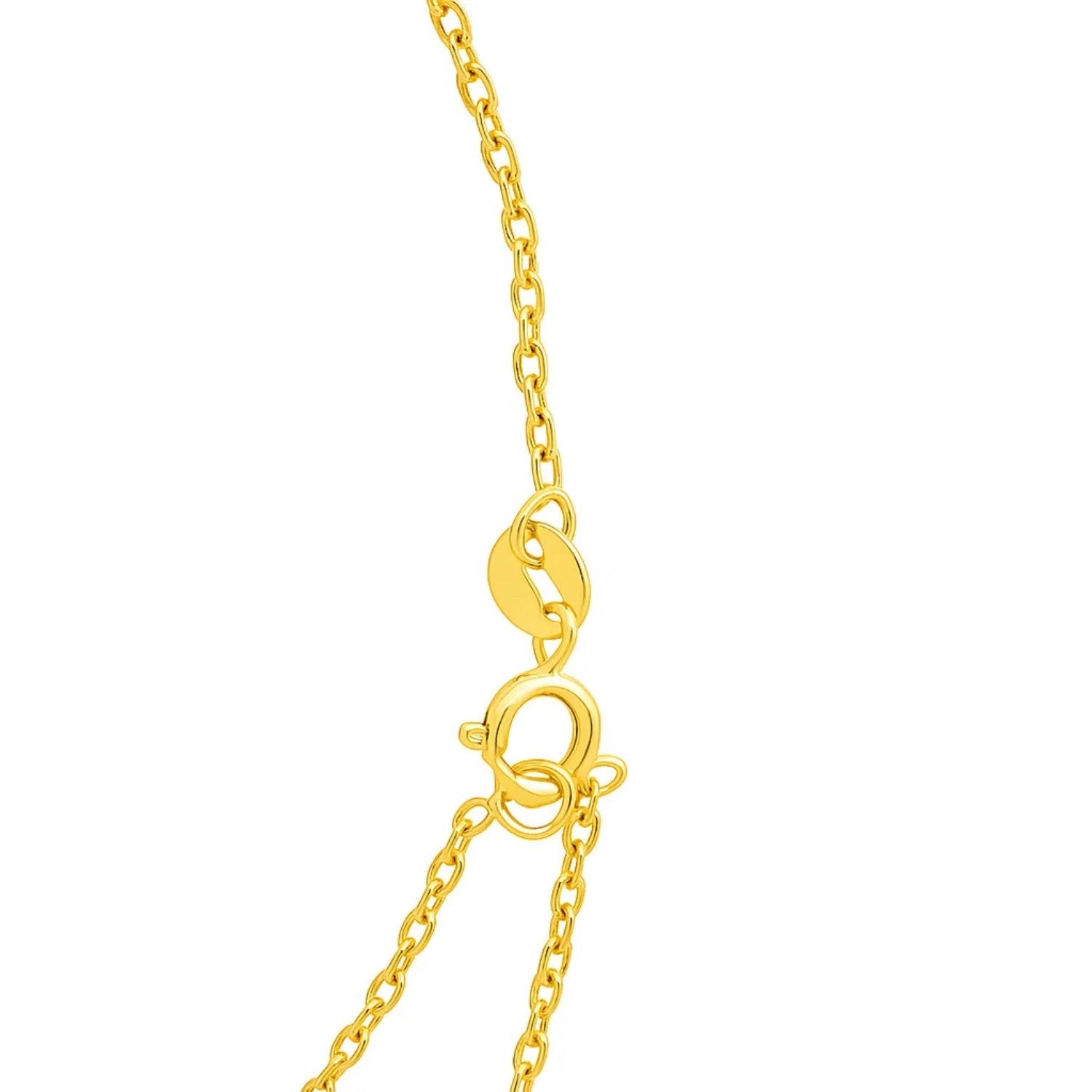 14K Yellow Gold Round Peridot Necklace – 17 Inches