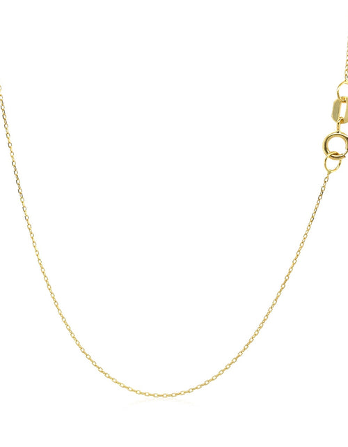 Load image into Gallery viewer, 14K Yellow Gold Crescent Moon Necklace – 18 Inch
