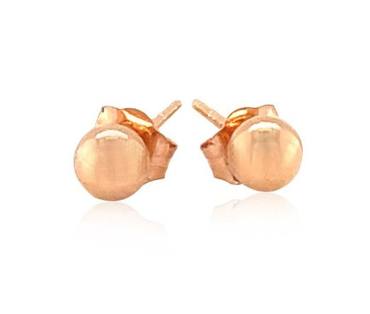 14K Rose Gold 4mm Ball Stud Earrings