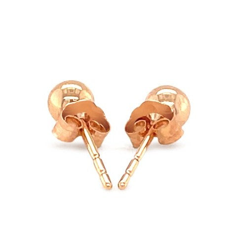Load image into Gallery viewer, 14K Rose Gold 4mm Ball Stud Earrings
