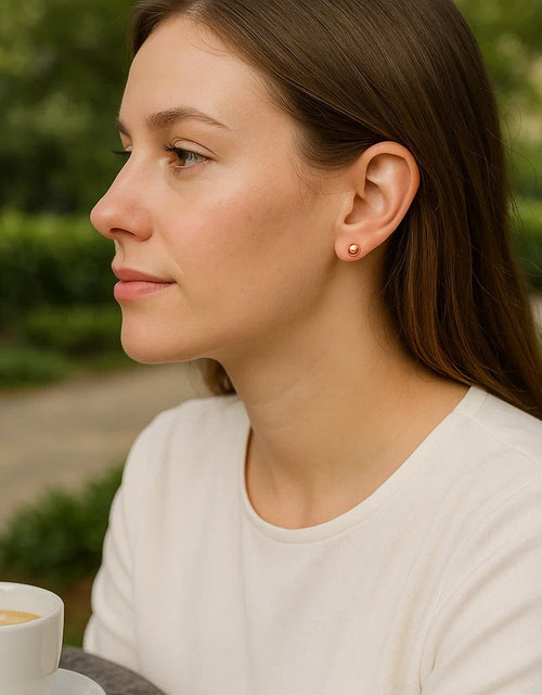 Load image into Gallery viewer, 14K Rose Gold 4mm Ball Stud Earrings
