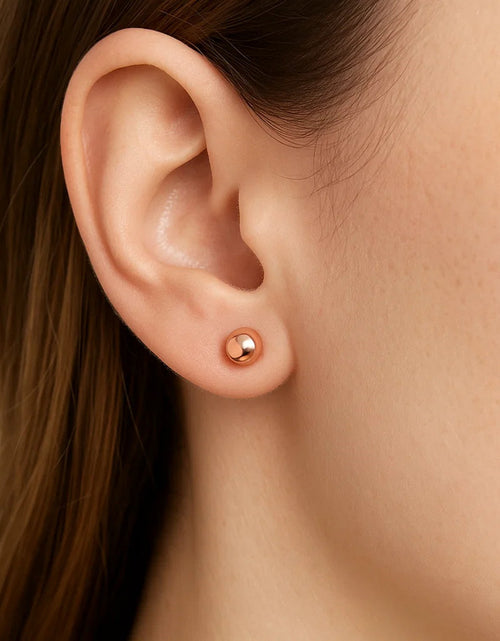 Load image into Gallery viewer, 14K Rose Gold 4mm Ball Stud Earrings
