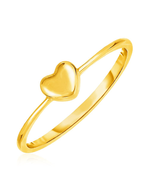 Load image into Gallery viewer, 14k Yellow Gold Ring with Puffed Heart(1.40 mm)
