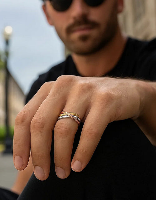 Load image into Gallery viewer, 14k Tri Color Gold Twist Style Ring(2.50 mm)

