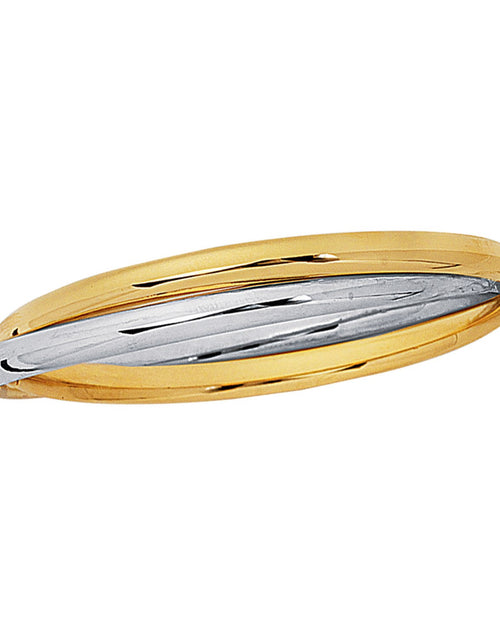 Load image into Gallery viewer, 14K Two Tone Gold Interlocked Bangle
