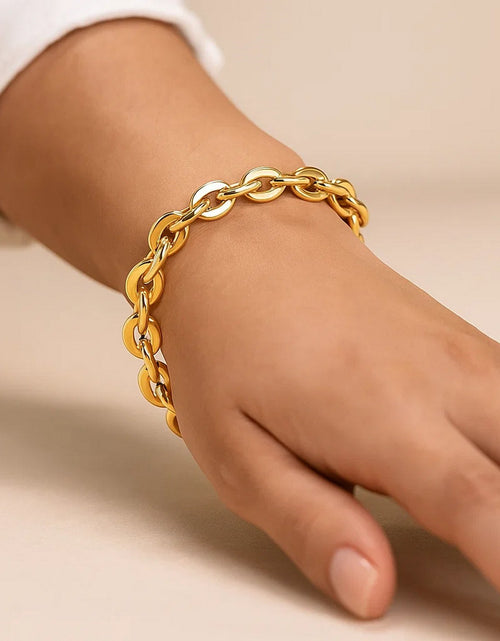 Load image into Gallery viewer, 14K Yellow Gold Mirror Rolo Link Chain Bracelet (7.30 mm)
