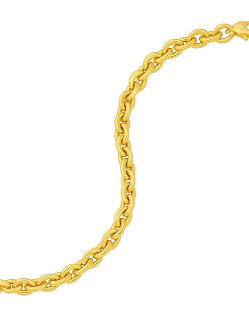 Load image into Gallery viewer, 14K Yellow Gold Mirror Rolo Link Chain Bracelet (7.30 mm)
