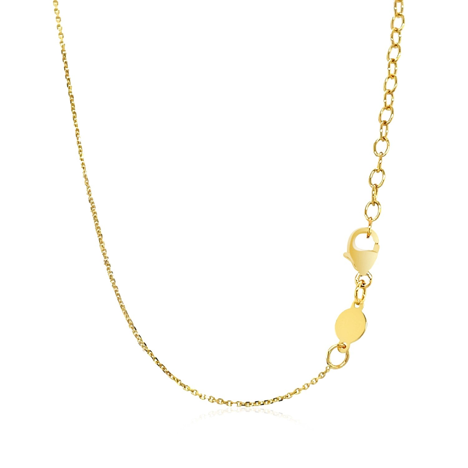 14K Yellow Gold Curved Bar Necklace