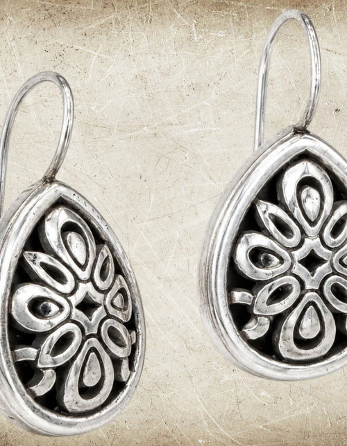 Load image into Gallery viewer, Pre-Owned Brighton Silver Tone Openwork Teardrop Earrings

