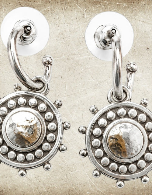 Load image into Gallery viewer, Pre-Owned Brighton Reversible Crystal Medallion Dangle Earrings
