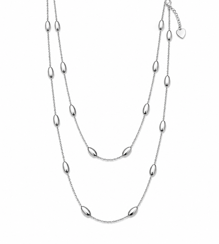 Pre-Owned Silpada's SS Bella Bead Oval Ball Necklace - Retired Design