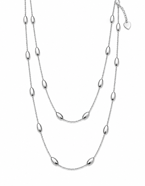 Load image into Gallery viewer, Pre-Owned Silpada's SS Bella Bead Oval Ball Necklace - Retired Design
