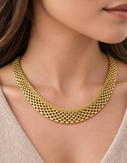 Load image into Gallery viewer, Pre-Owned Silpada's K&amp;R "Good as Gold" Brass Statement Necklace - Retired Design
