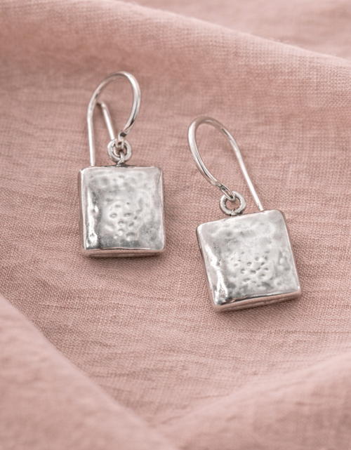 Load image into Gallery viewer, Pre-Owned Silpada Sterling Silver Square Earrings
