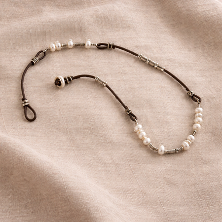 Pre-Owned Silpada Leather & Silver Necklace - Retired Design