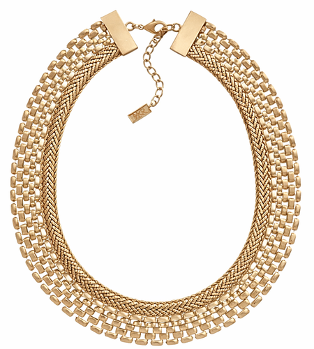 Pre-Owned Silpada's K&R "Good as Gold" Brass Statement Necklace - Retired Design