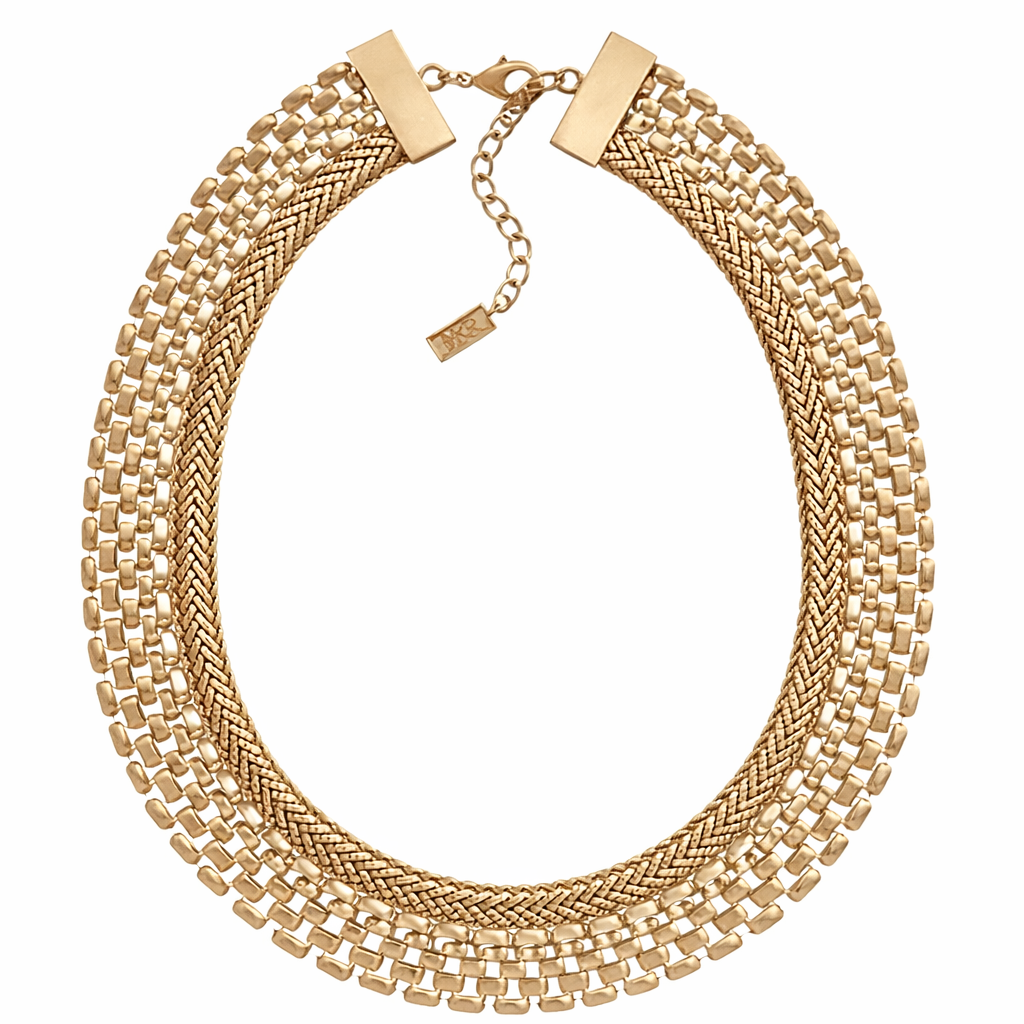 Pre-Owned Silpada's K&R "Good as Gold" Brass Statement Necklace - Retired Design