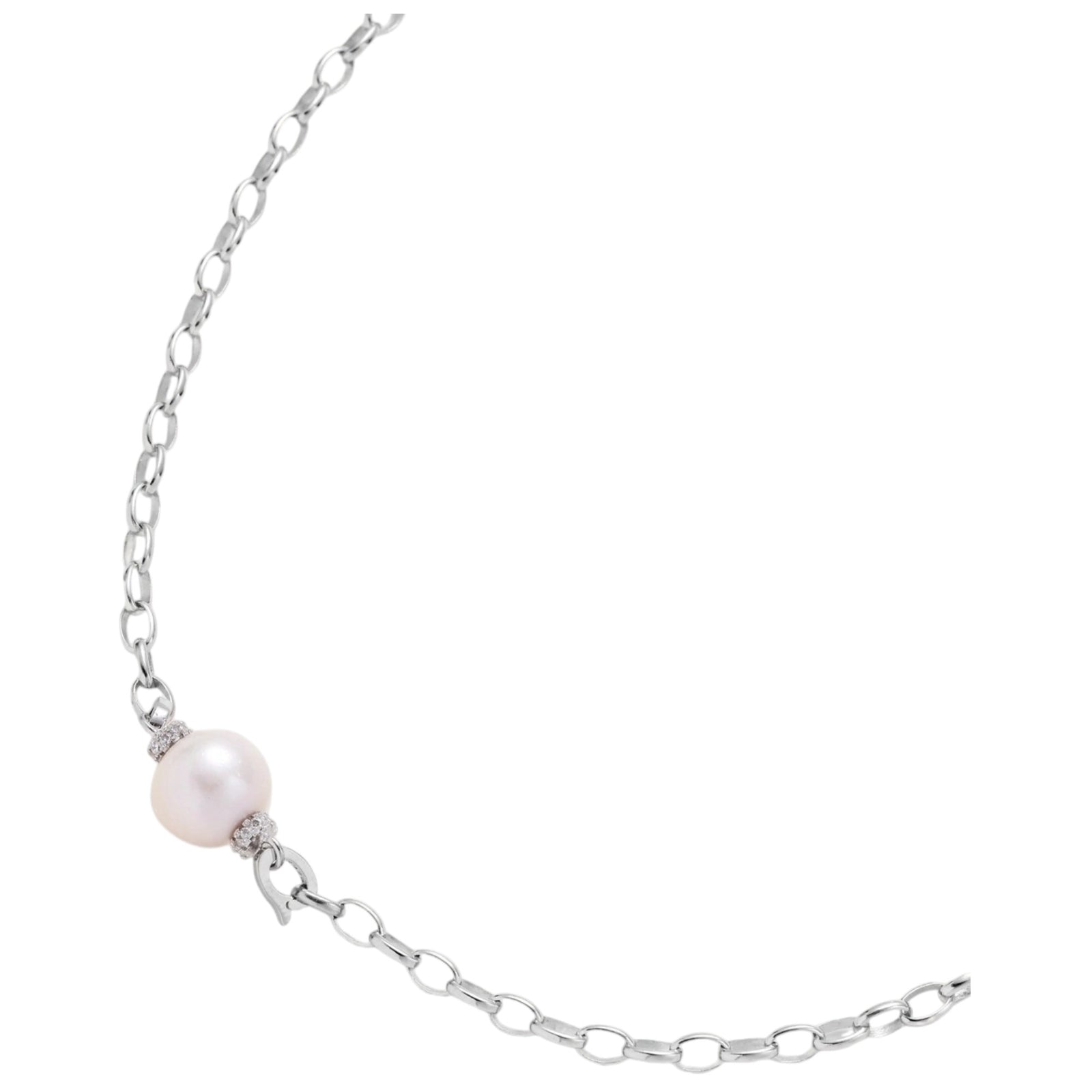 Simply Savvy Luna Pearl Chain Necklace