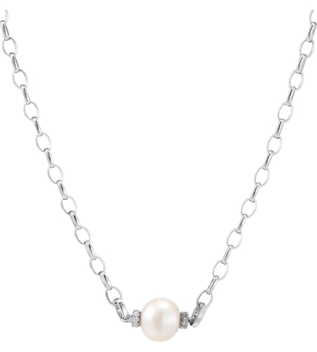 Simply Savvy Luna Pearl Chain Necklace