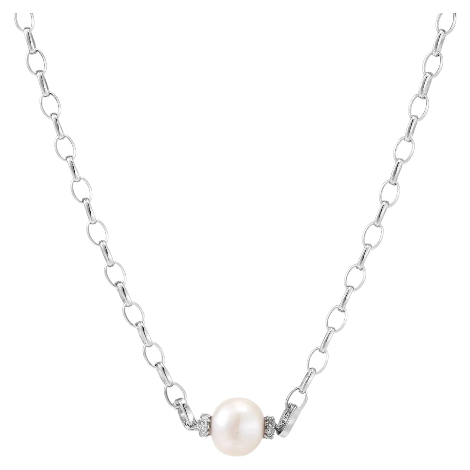 Simply Savvy Luna Pearl Chain Necklace