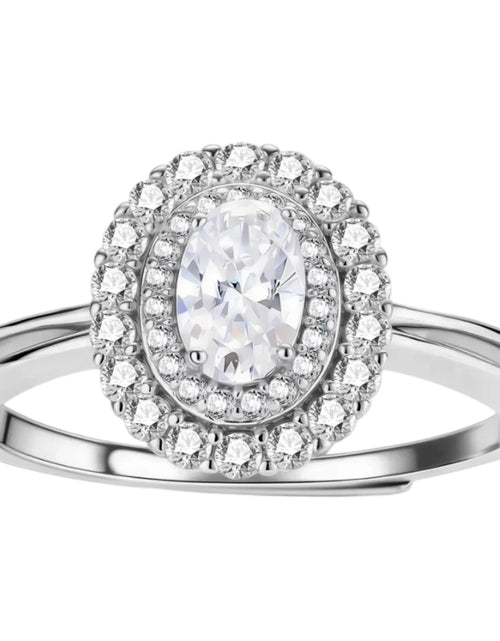 Load image into Gallery viewer, Simply Savvy Double Halo Promise Moissanite Ring
