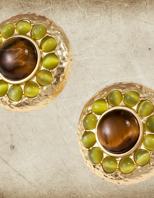 Load image into Gallery viewer, Simply Savvy Golden Hour Halo Studs
