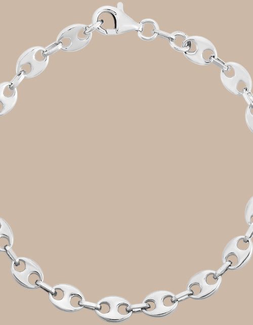 Load image into Gallery viewer, Sterling Silver Puffed Mariner Bracelet
