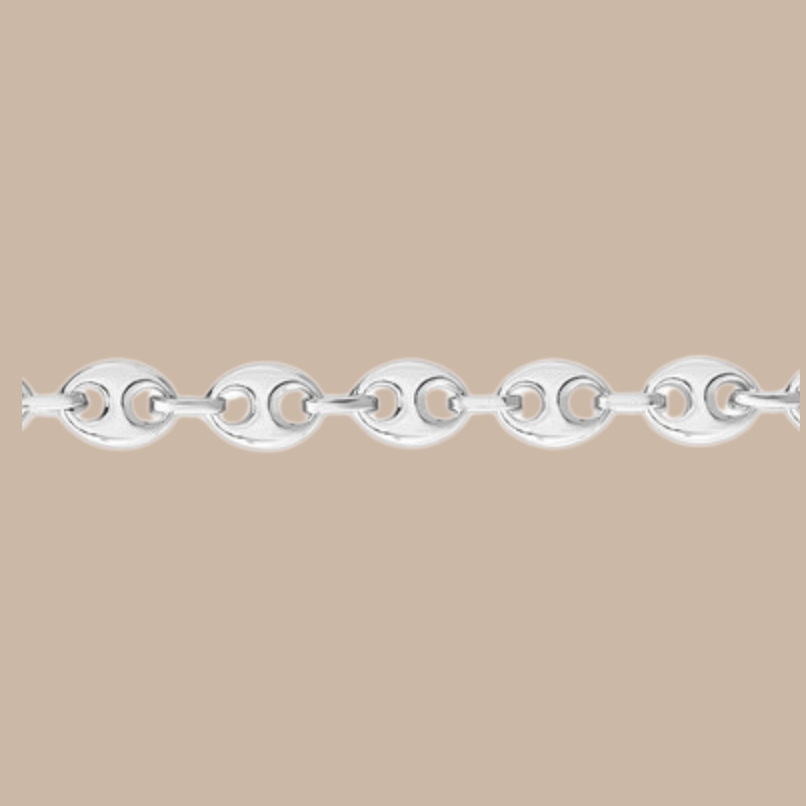Sterling Silver Puffed Mariner Bracelet