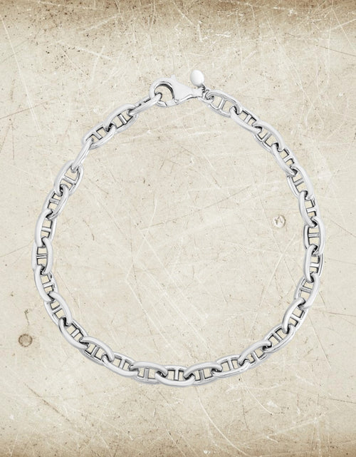 Load image into Gallery viewer, Sterling Silver Puffed Mariner Bracelet
