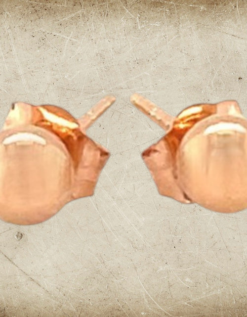 Load image into Gallery viewer, 14K Rose Gold 4mm Ball Stud Earrings
