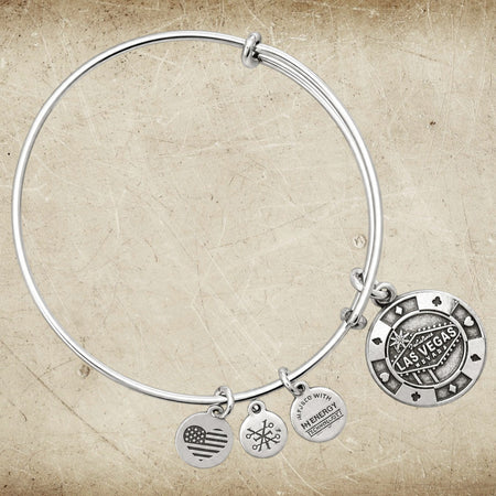 Alex and Ani Las Vegas Casino Chip Charm Expandable Bangle Bracelet