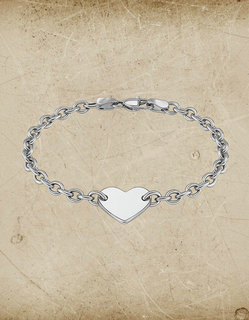 Load image into Gallery viewer, Sterling Silver Heart Station Bracelet
