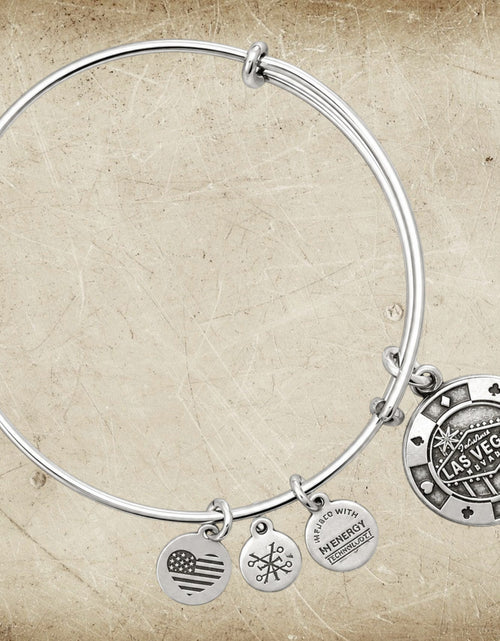 Load image into Gallery viewer, Alex and Ani Las Vegas Casino Chip Charm Expandable Bangle Bracelet
