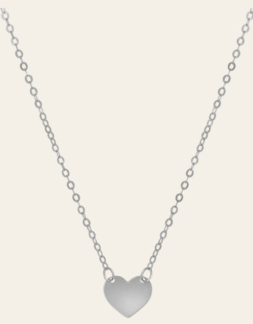 Load image into Gallery viewer, 14K White Gold Polished Mini Heart Necklace 18 Inch
