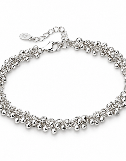 Load image into Gallery viewer, 925 Sterling “Silver Cascade” Bracelet – Textured Statement Chain

