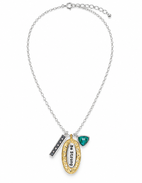 Load image into Gallery viewer, Pre-owned Silpada"Be Strong" SS Turquoise Pendant Adjustable Chain Necklace (N3183)
