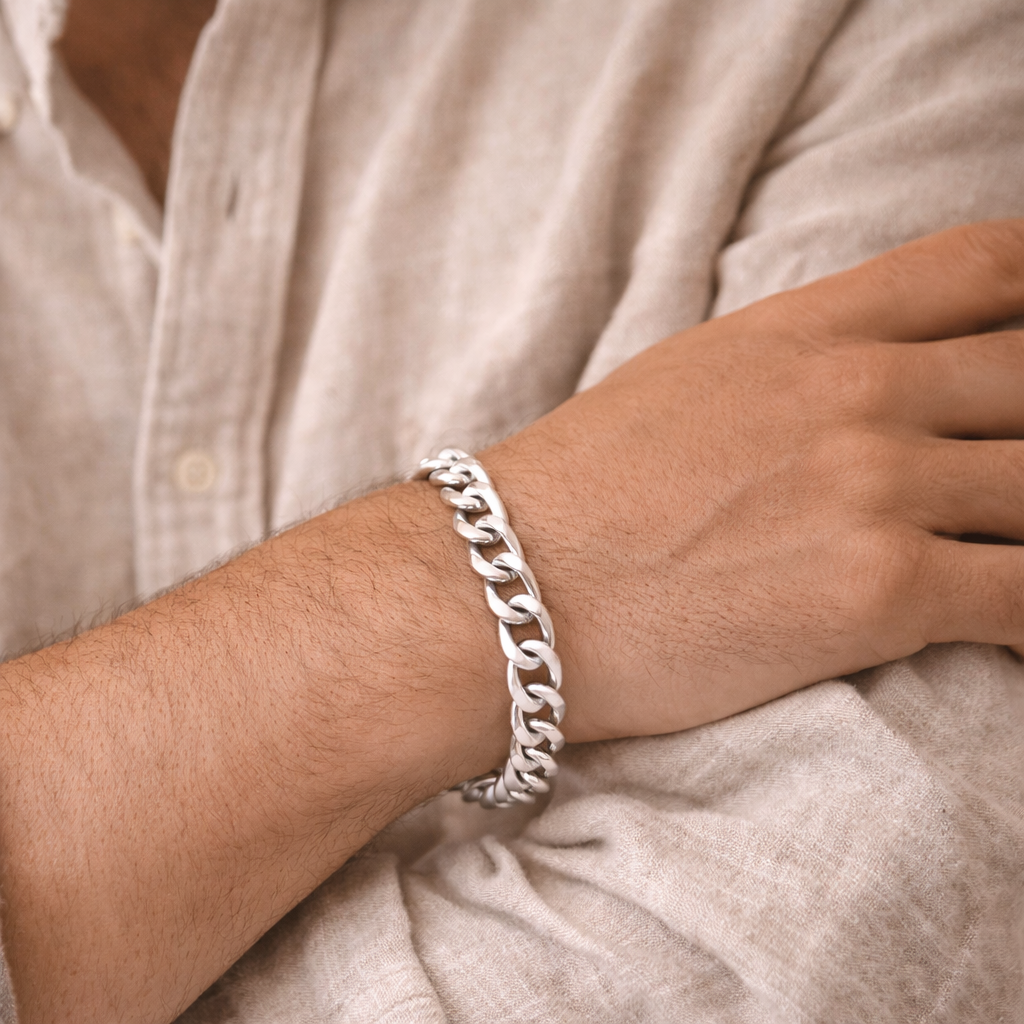 925 Sterling Silver “Urban Luxe” Heavy Link Bracelet