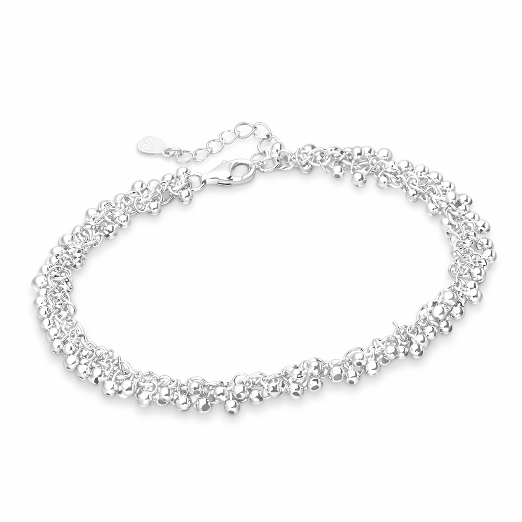 925 Sterling “Silver Cascade” Bracelet – Textured Statement Chain
