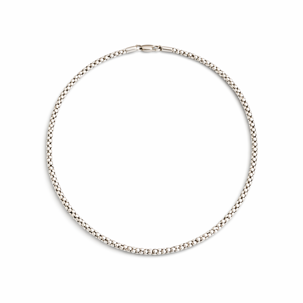 Pre-Owned Silpada Sterling Silver Popcorn Necklace - Retired Design