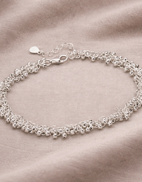 Load image into Gallery viewer, 925 Sterling “Silver Cascade” Bracelet – Textured Statement Chain
