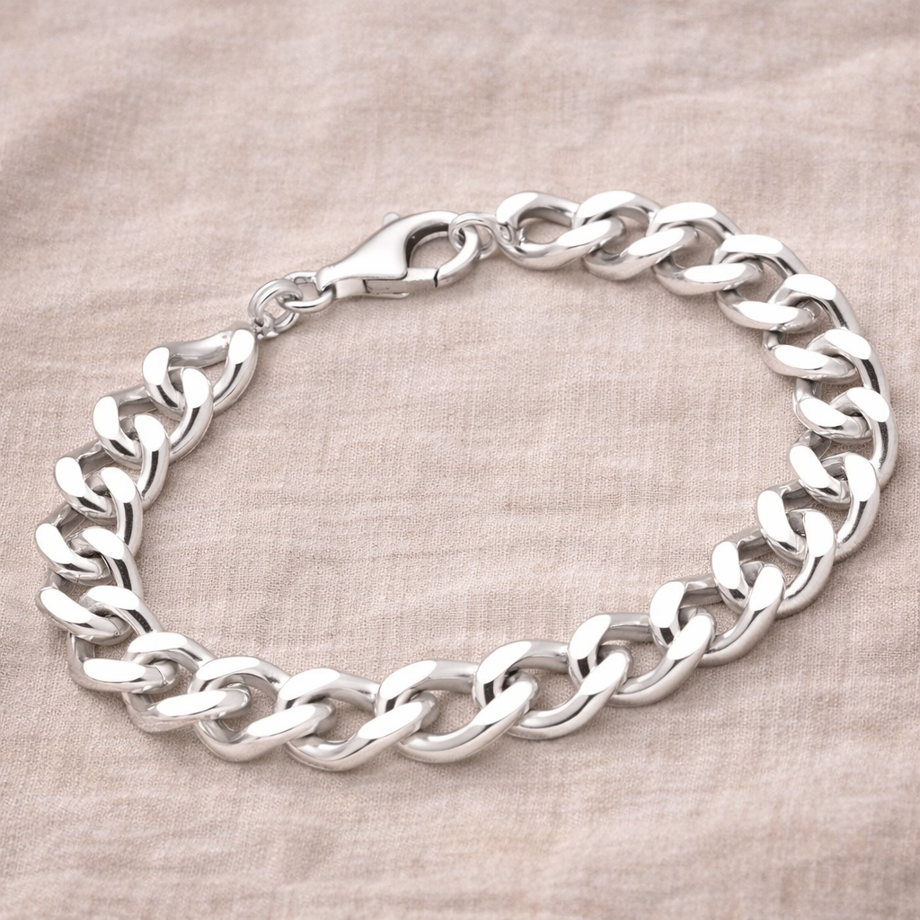925 Sterling Silver “Urban Luxe” Heavy Link Bracelet