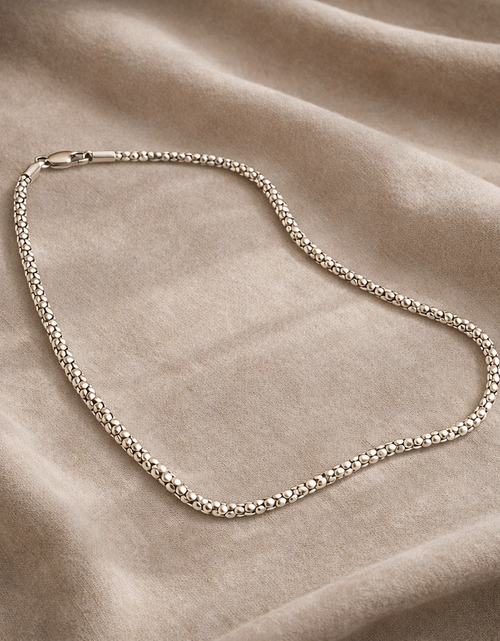 Load image into Gallery viewer, Pre-Owned Silpada Sterling Silver Popcorn Necklace - Retired Design
